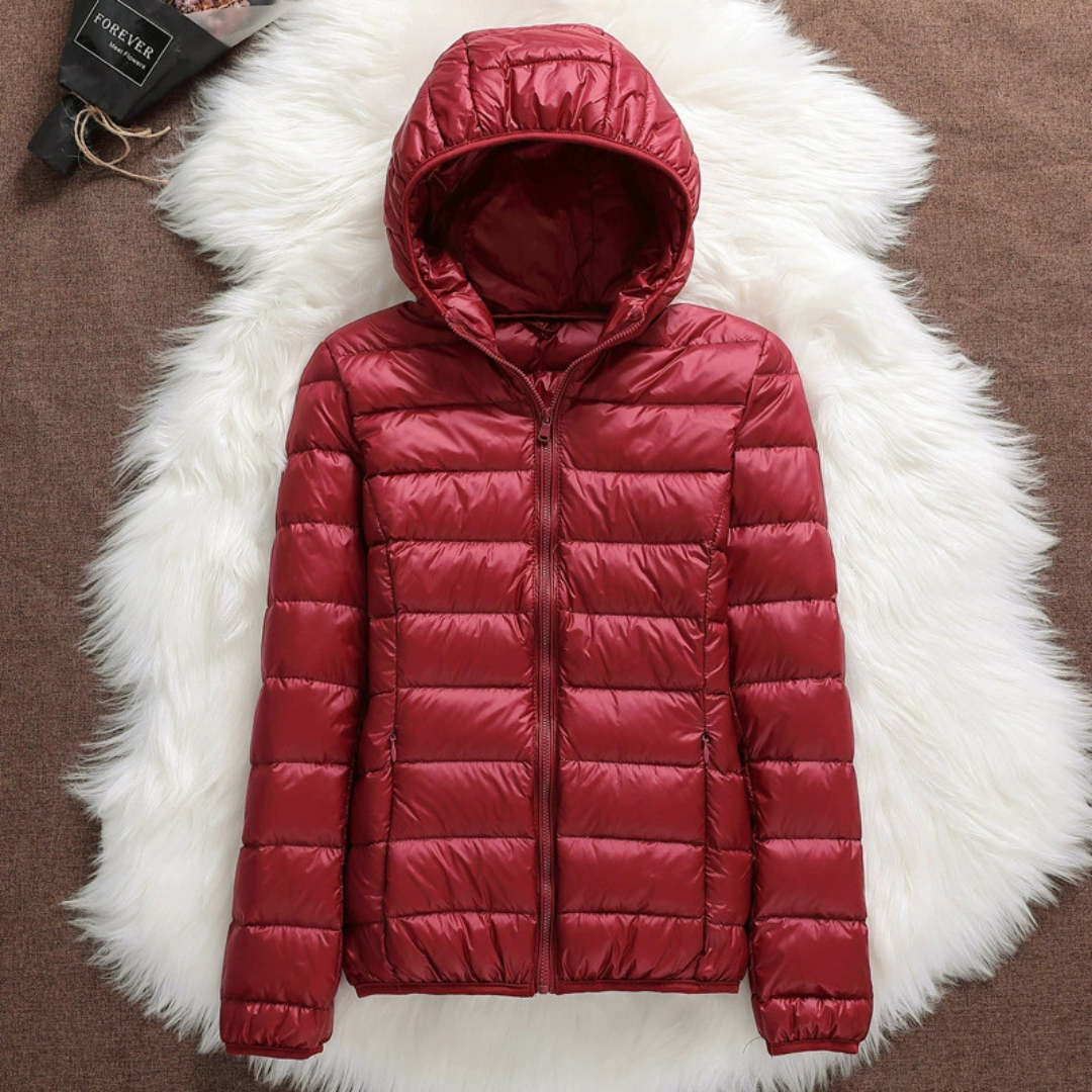 Ruby & June – Dark Red Mid-Season Jacket