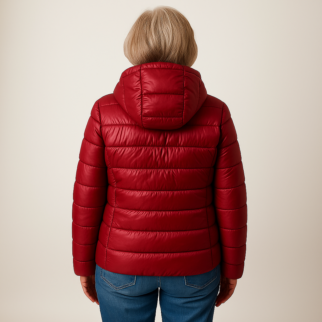 Ruby & June – Dark Red Mid-Season Jacket