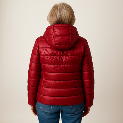 Ruby & June – Dark Red Mid-Season Jacket