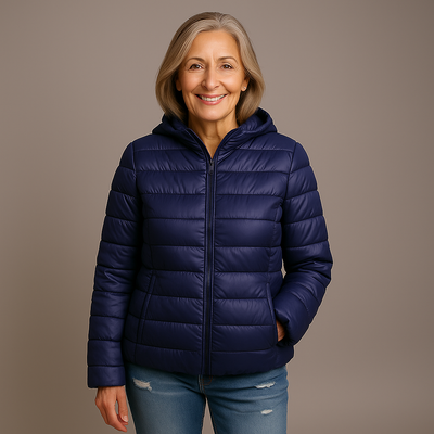 Ruby & June – Dark Blue Mid-Season Jacket