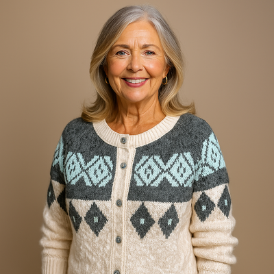 Ethel & Harold  - Retro Icelandic Wool Cardigan