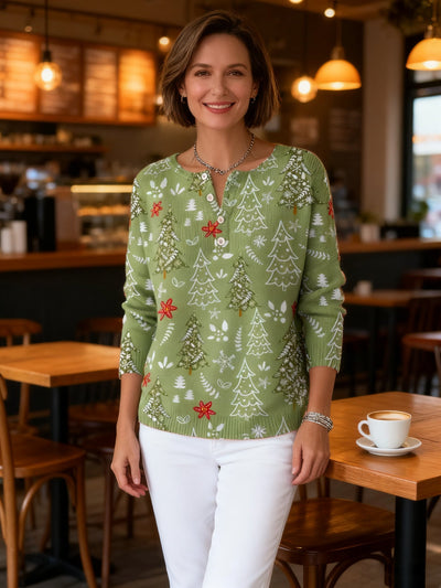 Ruby & June – Iris American Buttoned Sweater