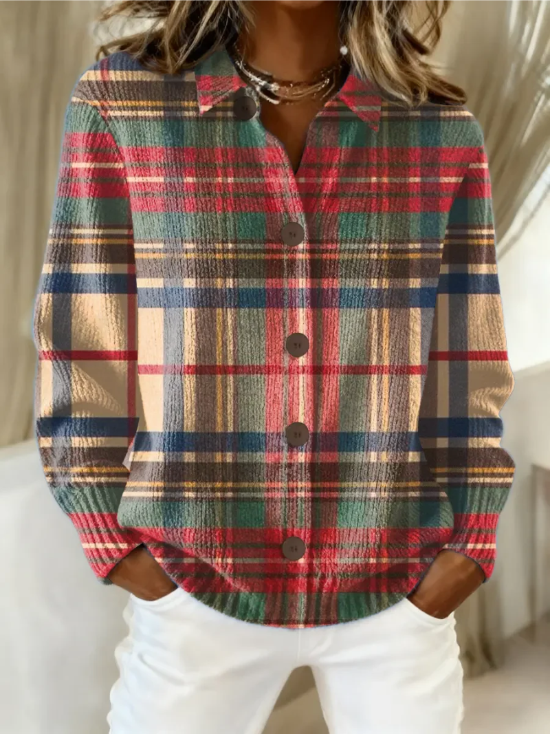 Ruby & June – American Multicolor Plaid Cardigan