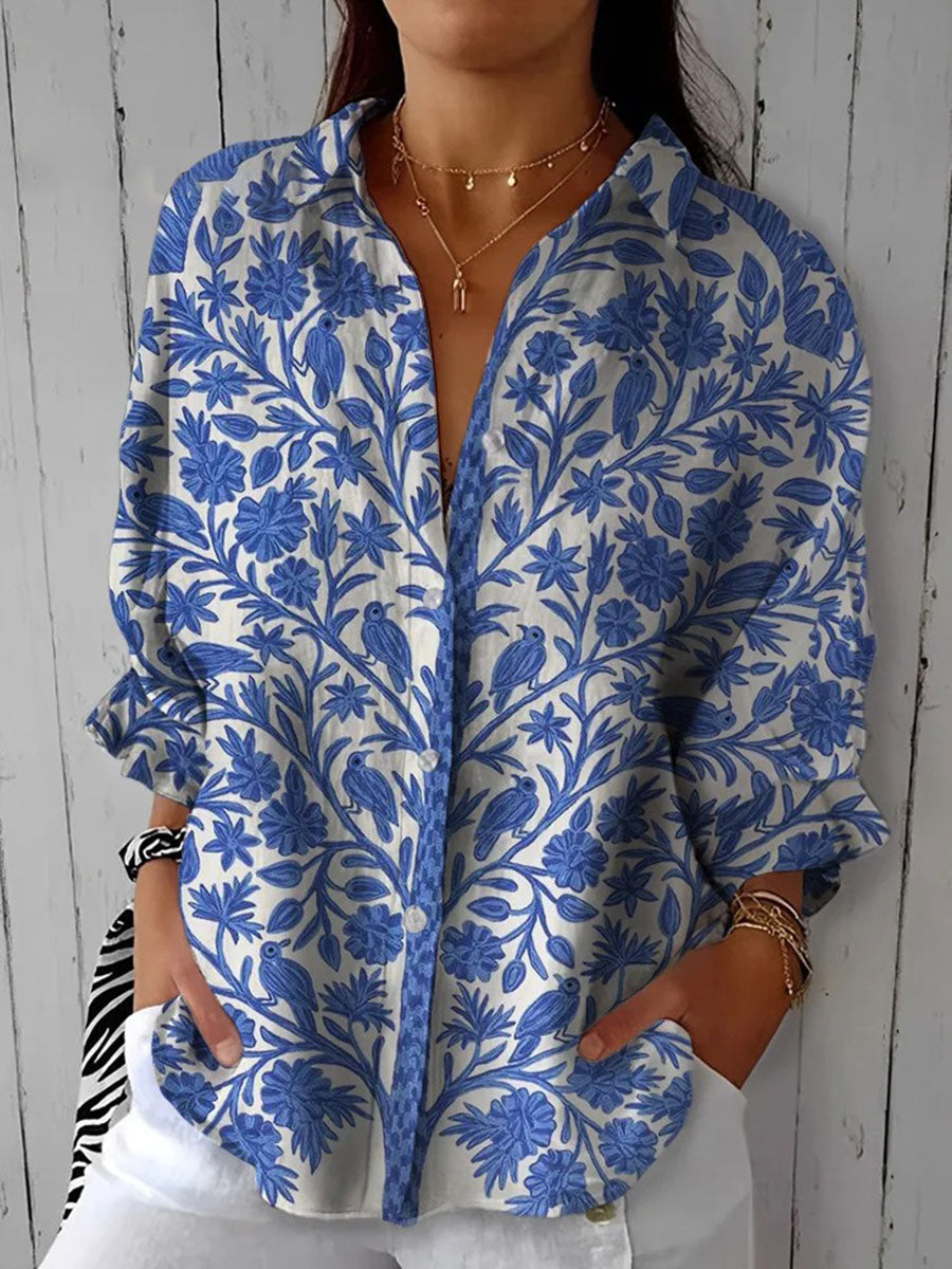 Ruby & June – American Blue Garden Blouse