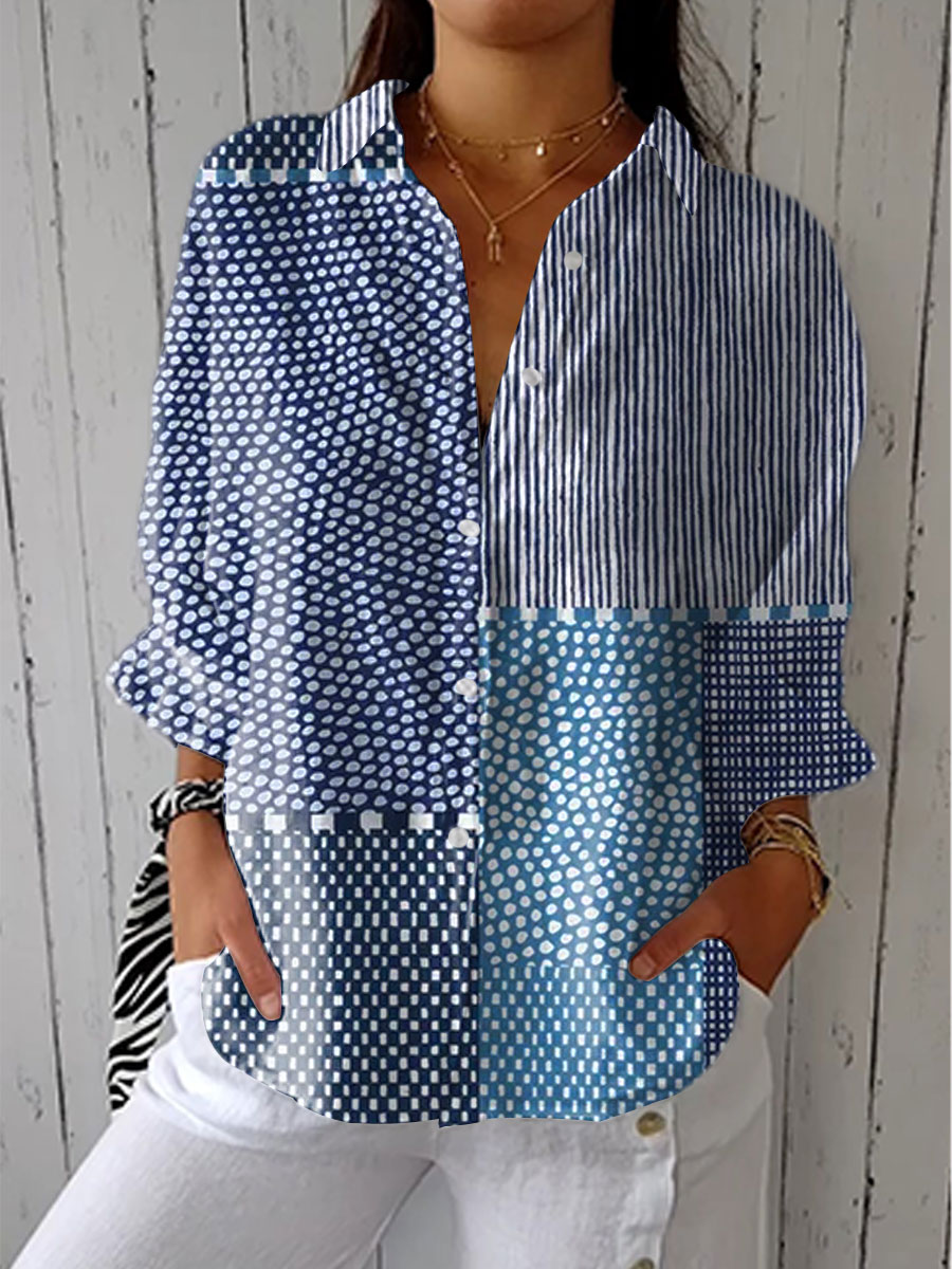 Ruby & June – Ocean Patchwork Blouse