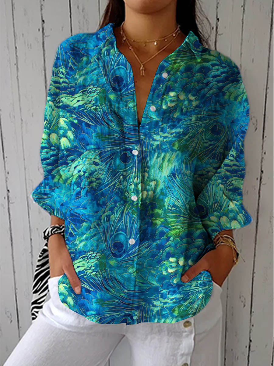 Ruby & June – Peacock Grace Blouse
