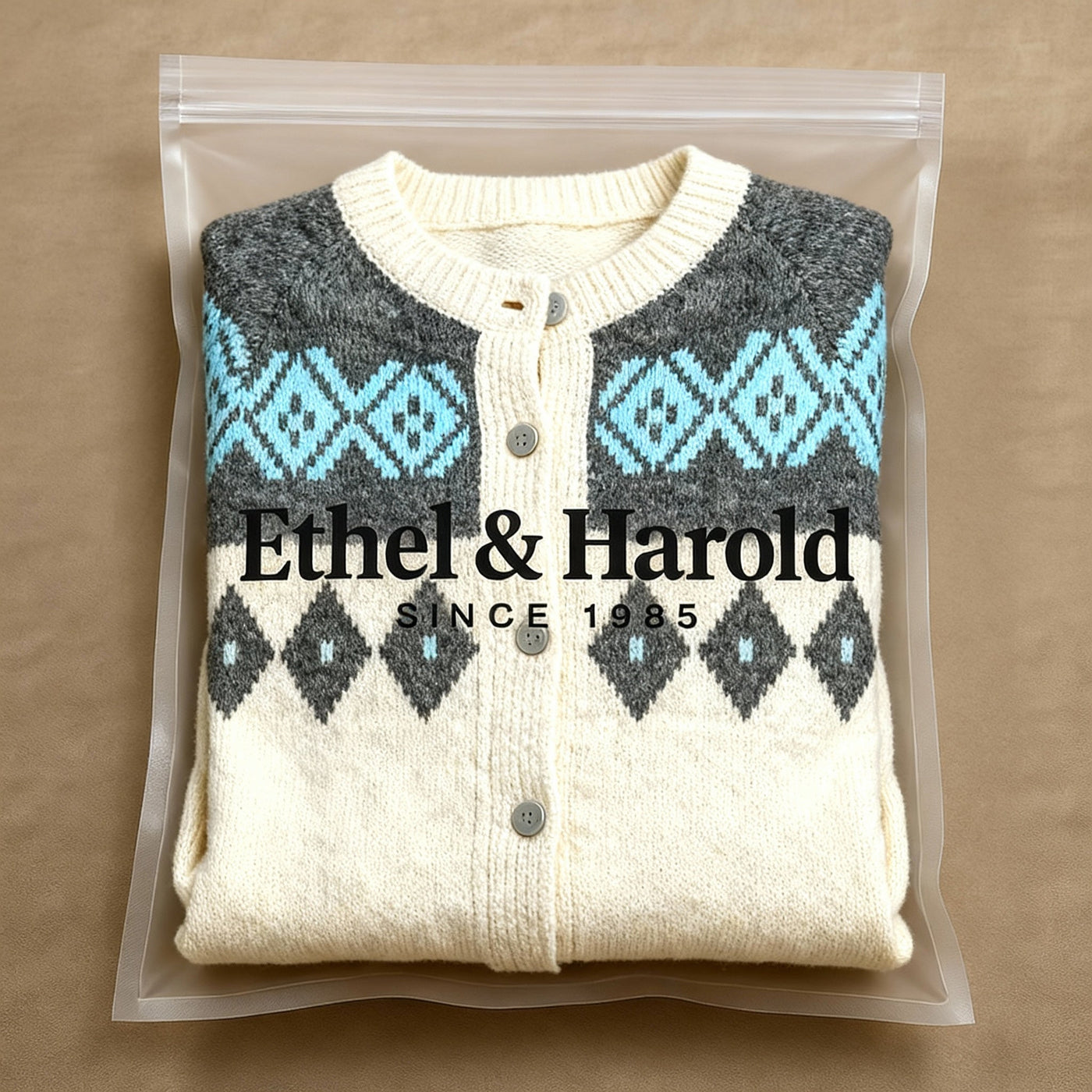 Ethel & Harold  - Retro Icelandic Wool Cardigan