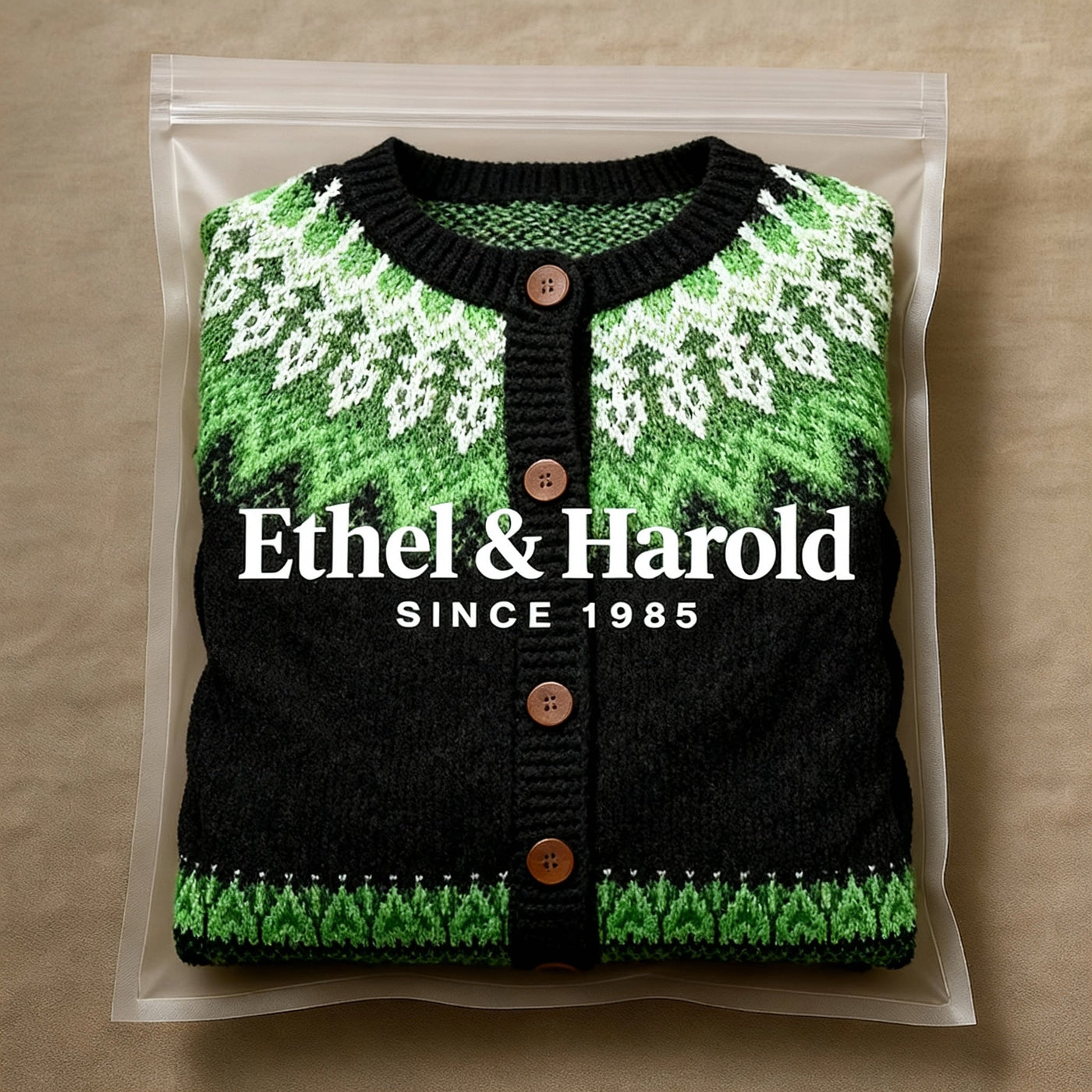 Ethel & Harold  - Retro Icelandic Wool Cardigan