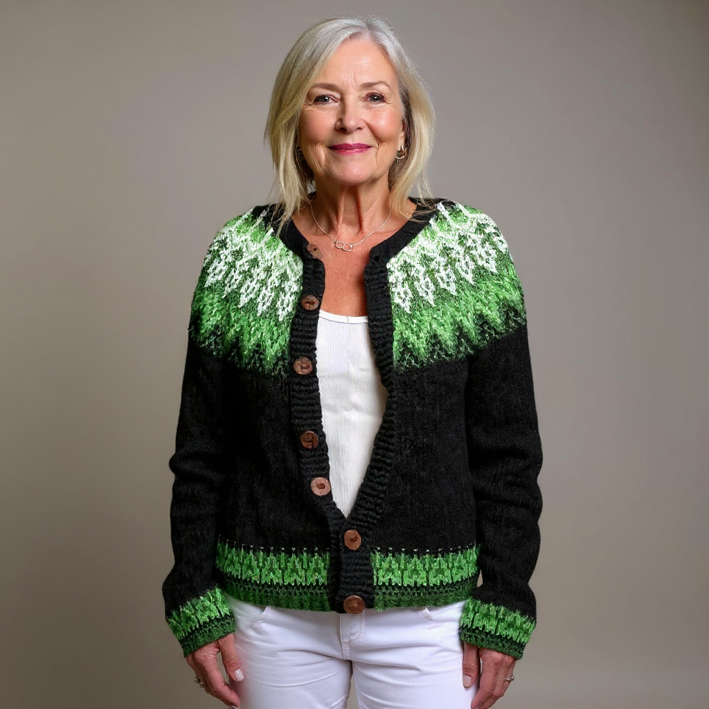 Ethel & Harold  - Retro Icelandic Wool Cardigan