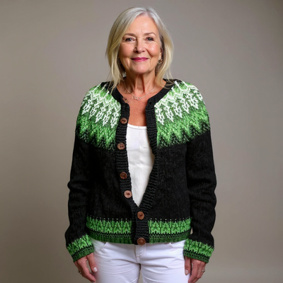 Ethel & Harold  - Retro Icelandic Wool Cardigan