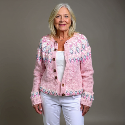 Ethel & Harold - Cozy Pink Wool Cardigan