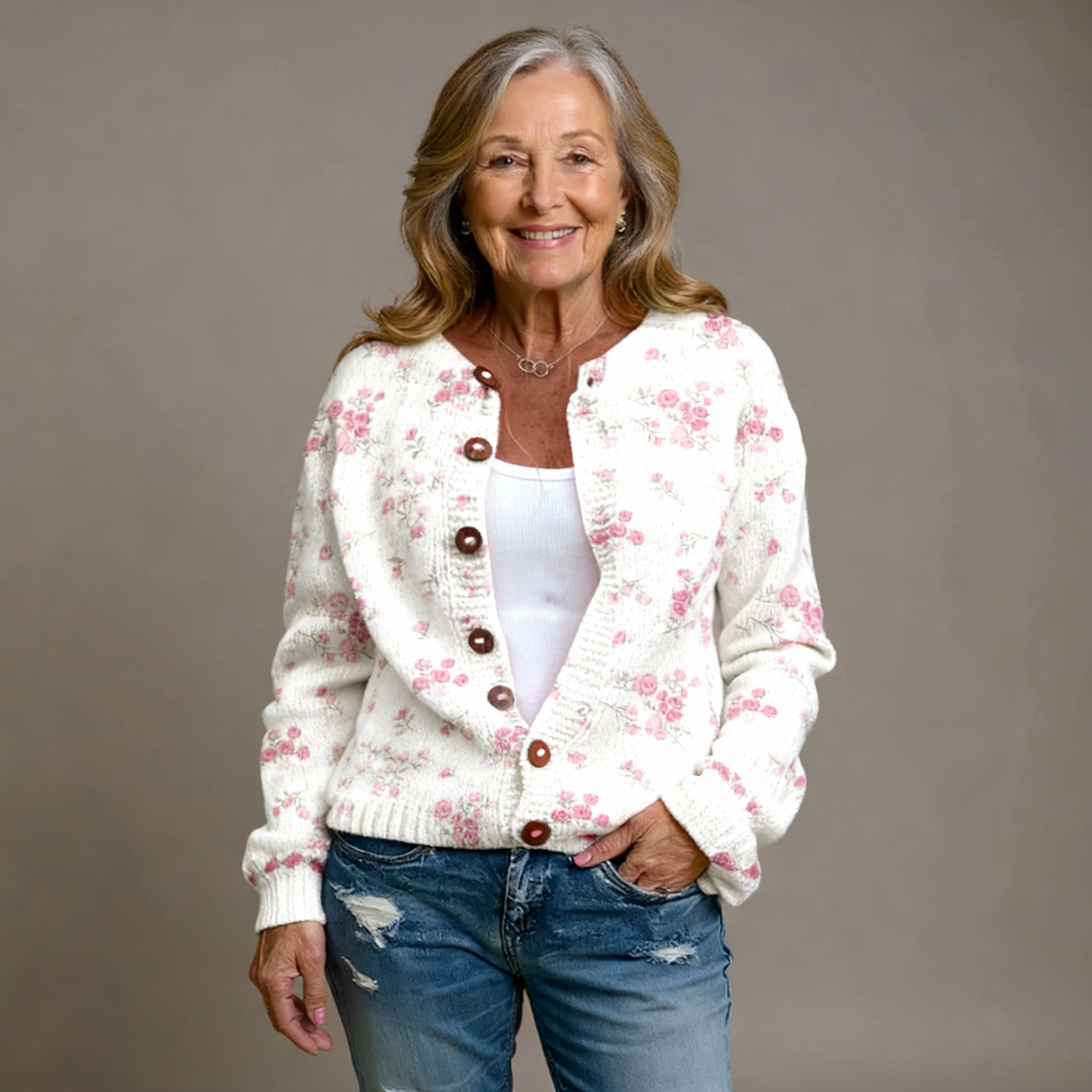 Ruby & June – Rose Pink Cardigan