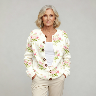 Ruby & June – Floral Art Cardigan