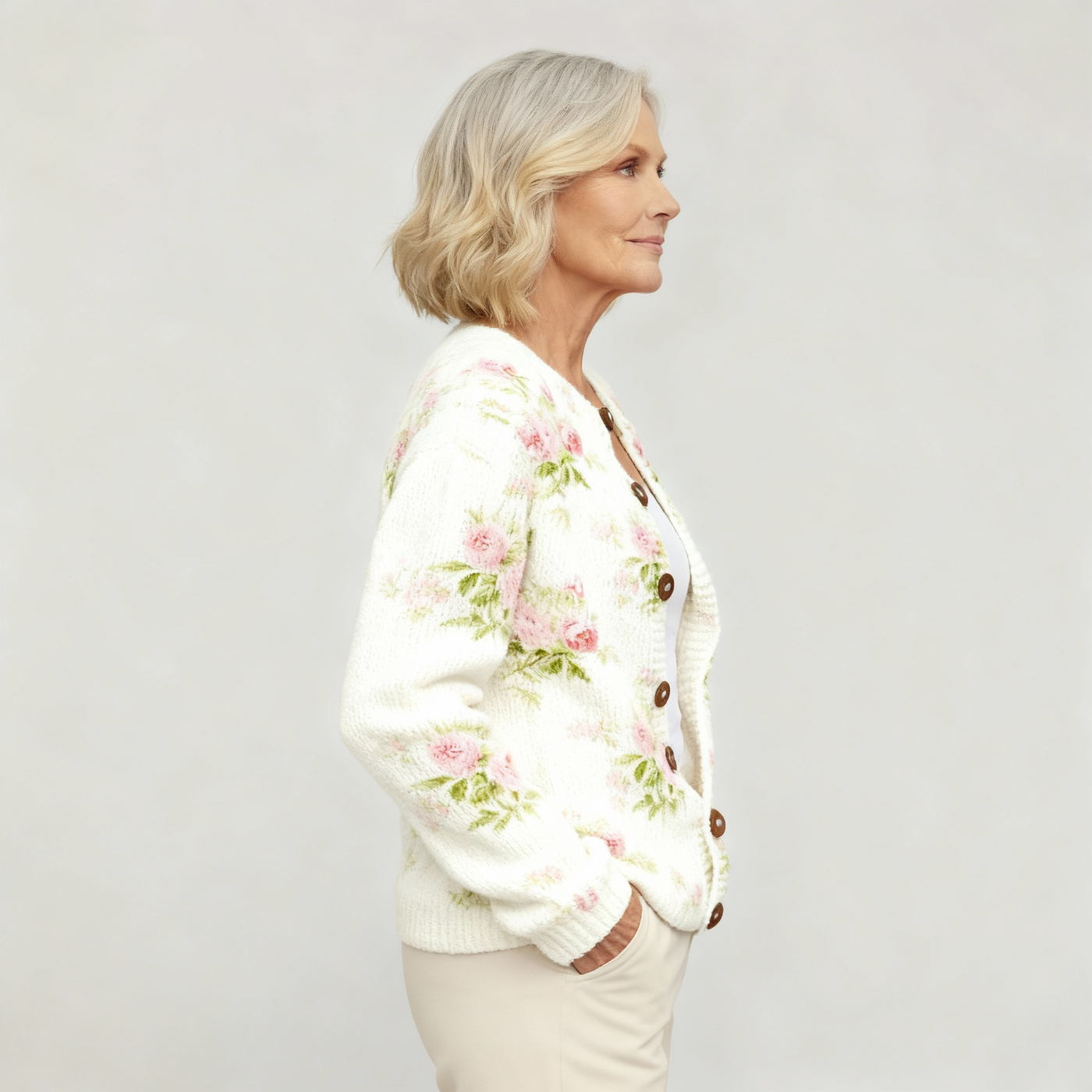 Ruby & June – Floral Art Cardigan
