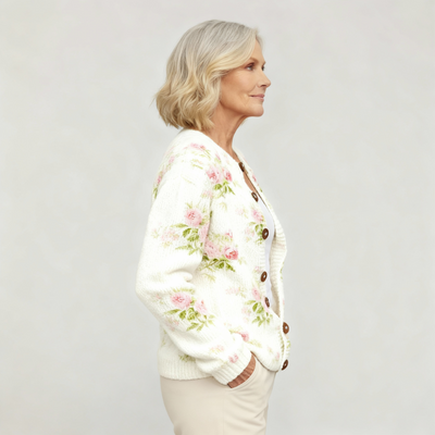 Ruby & June – Floral Art Cardigan
