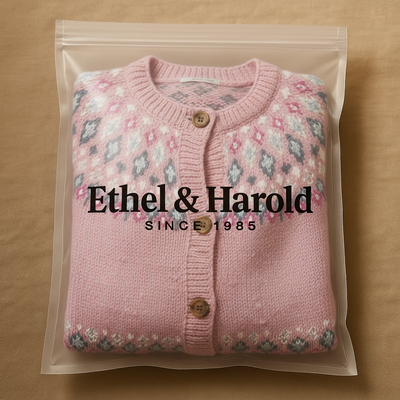 Ethel & Harold - Cozy Pink Wool Cardigan